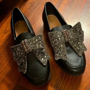 A new day black sequin bow loafer